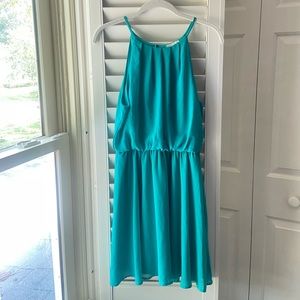 Lush Sea foam slit back dress